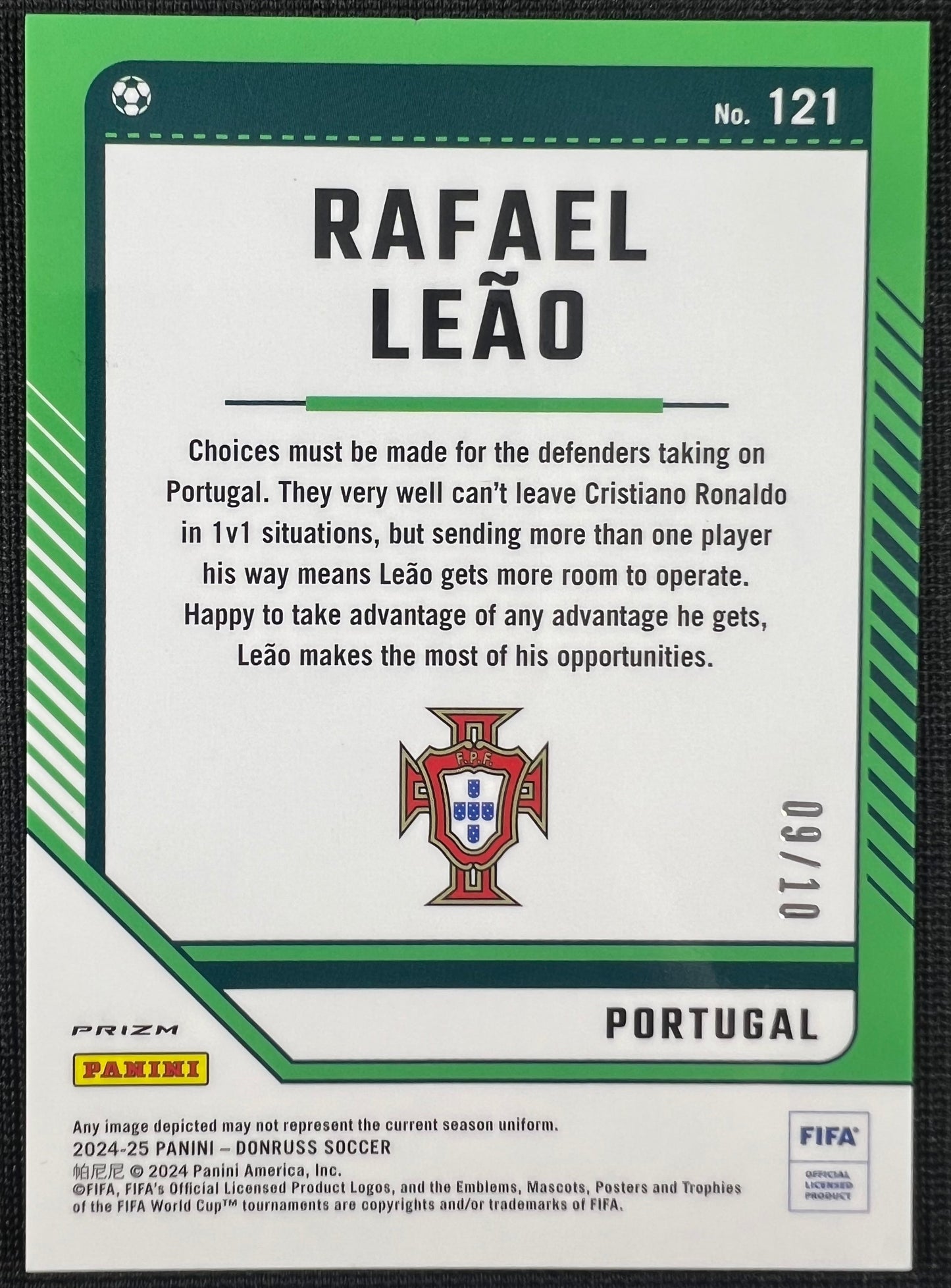 Rafael Leao 2024-25 Panini Donruss Optic Gold FIFA /10 #121