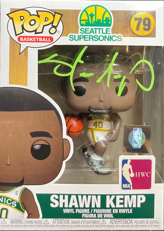 Shawn Kemp autographed signed Funko Pop #79 NBA Seattle SuperSonics JSA