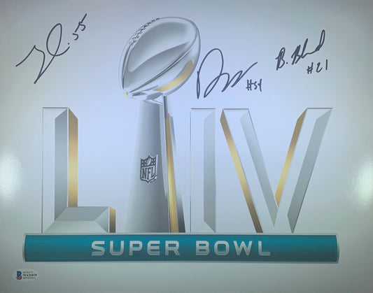 Clark Breeland Wilson team signed 11x14 photo Kansas City Chiefs Beckett COA