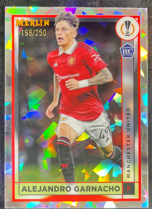 Alejandro Garnacho 2022-23 Topps RC Merlin Chrome Atomic Refractor #96 /250