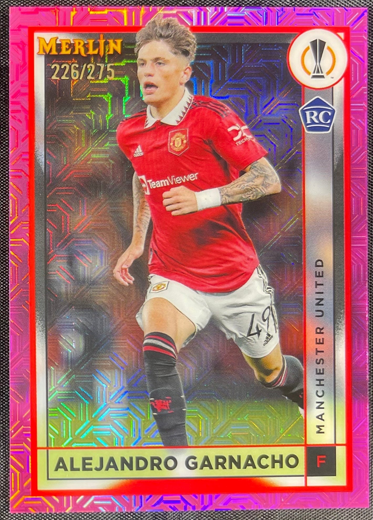 Alejandro Garnacho 2022-23 Topps Merlin Pink Mojo RC #96 /275