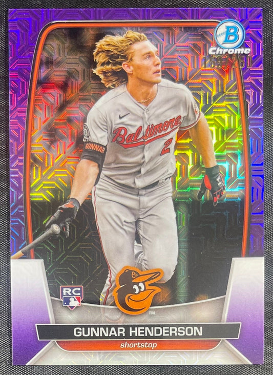 Gunnar Henderson RC 2023 Bowman Chrome Purple Mojo #65 /250