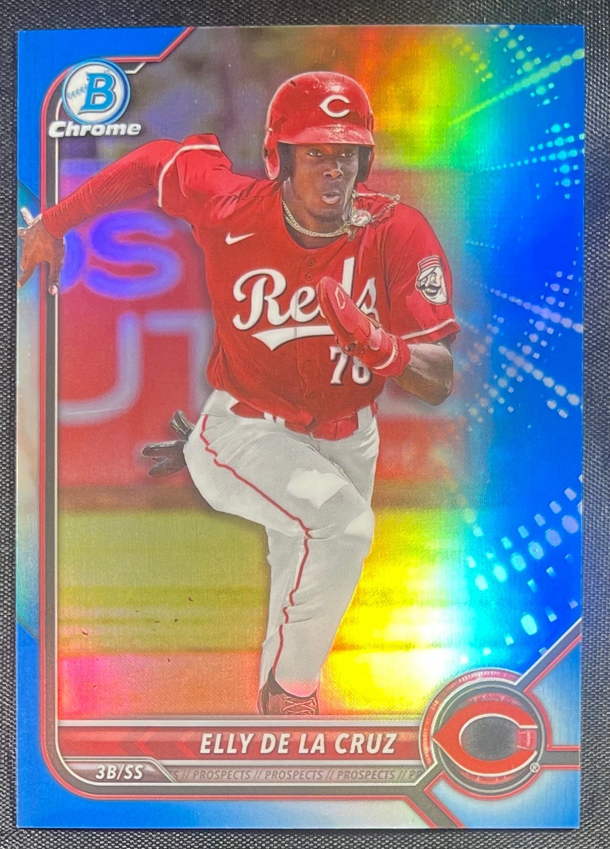 Elly De La Cruz RC 2022 Bowman Chrome Blue Refractor /150