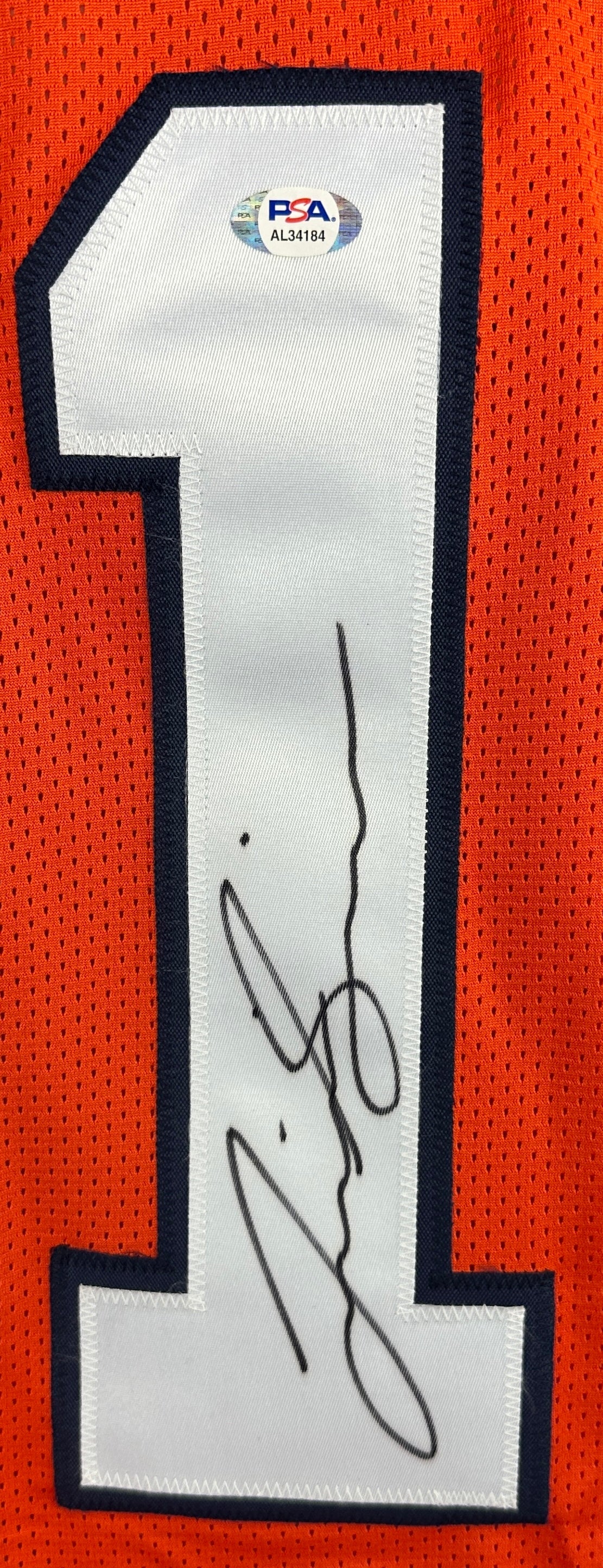 Justin Simmons autographed signed jersey NFL Denver Broncos PSA COA