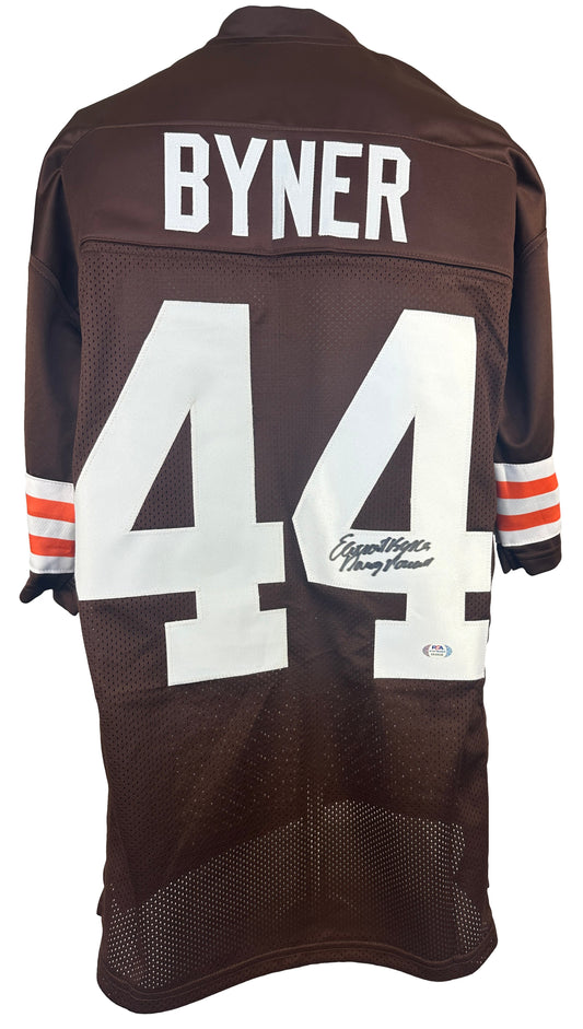 Earnest Byner autographed signed inscribed professional jersey PSA ITP COA