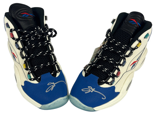Allen Iverson autographed signed Sneaker pair Philadelphia 76er's JSA COA