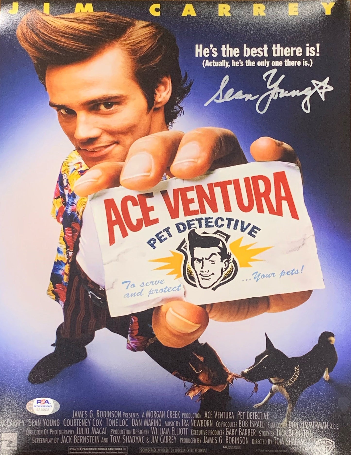 Sean Young autographed signed 11x14 photo Ace Ventura Ray Finkle PSA Witness