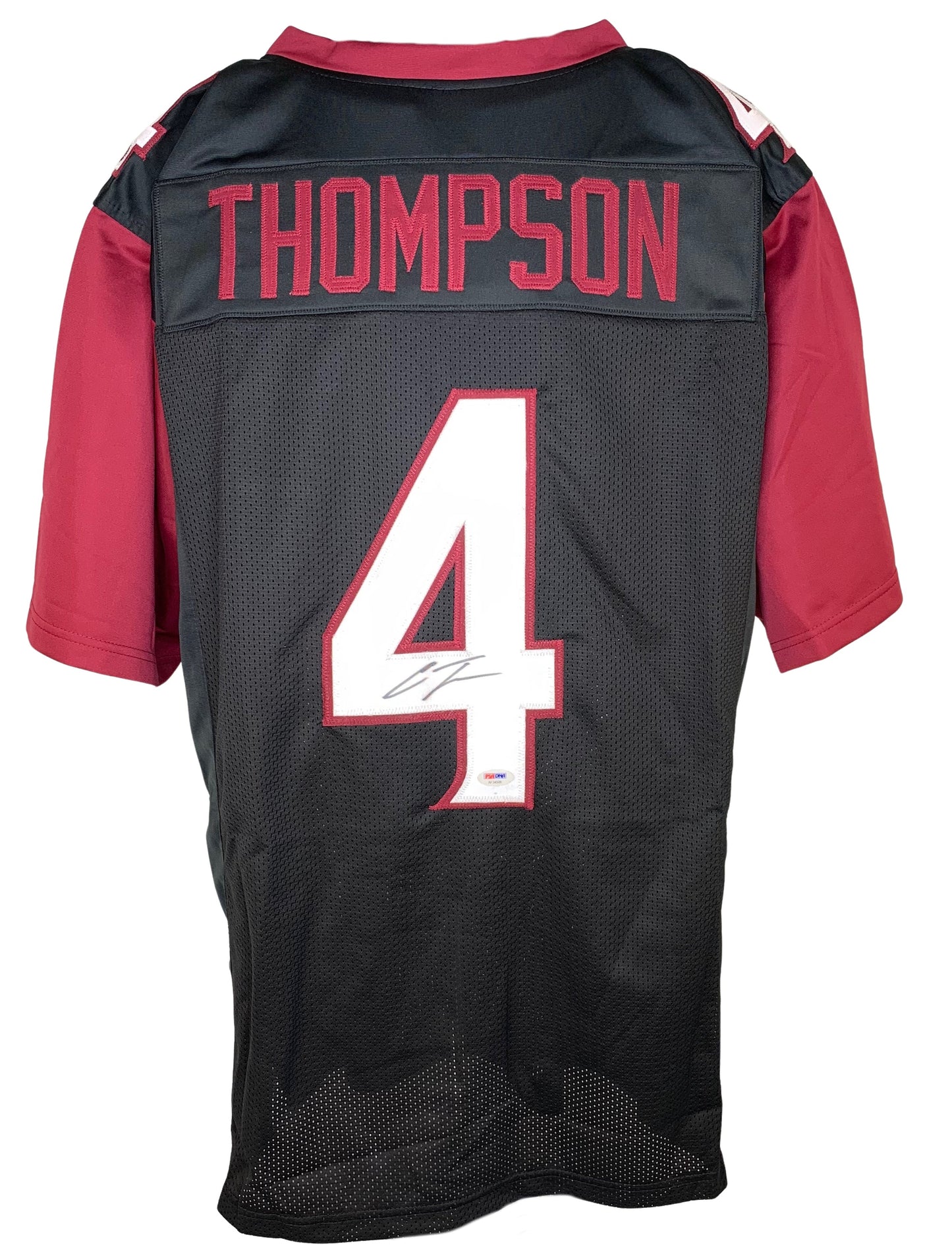 CHRIS THOMPSON SIGNED CUSTOM BLACK COLLEGE STYLE AUTOGRAPHED JERSEY PSA COA