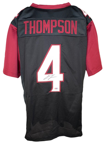 CHRIS THOMPSON SIGNED CUSTOM BLACK COLLEGE STYLE AUTOGRAPHED JERSEY PSA COA