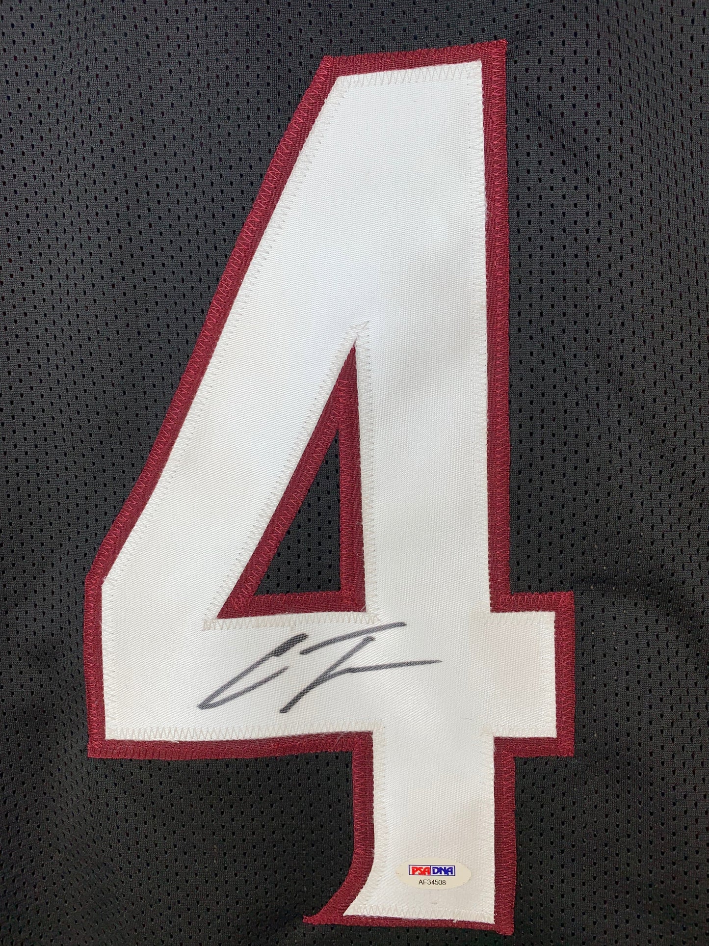 CHRIS THOMPSON SIGNED CUSTOM BLACK COLLEGE STYLE AUTOGRAPHED JERSEY PSA COA