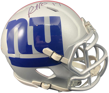 Plaxico Burress autographed inscribed AMP Mini Helmet New York Giants PSA COA