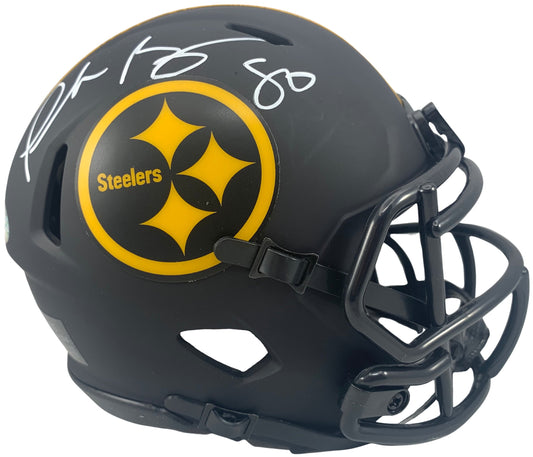 Plaxico Burress autographed inscribe Eclipse Mini Helmet Pittsburgh Steelers PSA