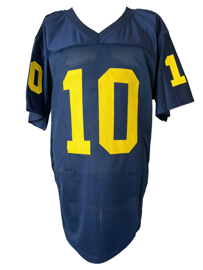 DEVIN BUSH AUTOGRAPHED SIGNED BLUE PRO STYLE JERSEY JSA COA