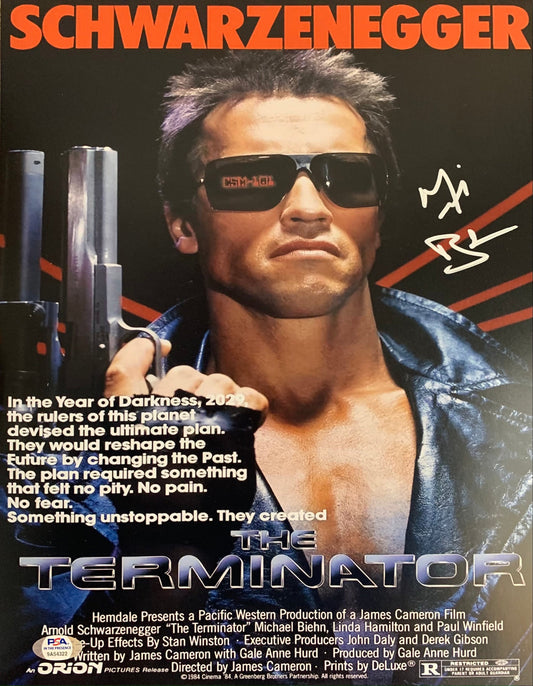 Michael Biehn autographed signed 11x14 photo The Terminator PSA COA Reese