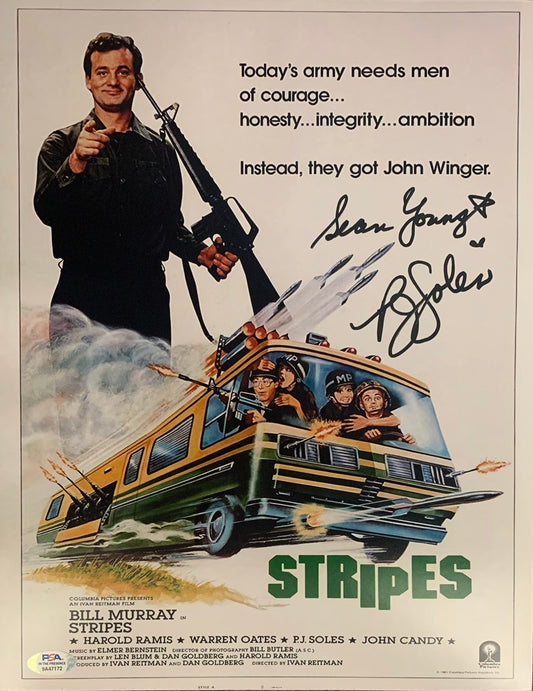 Sean Young & PJ Soles autographed signed 11x14 photo Stripes PSA Witness