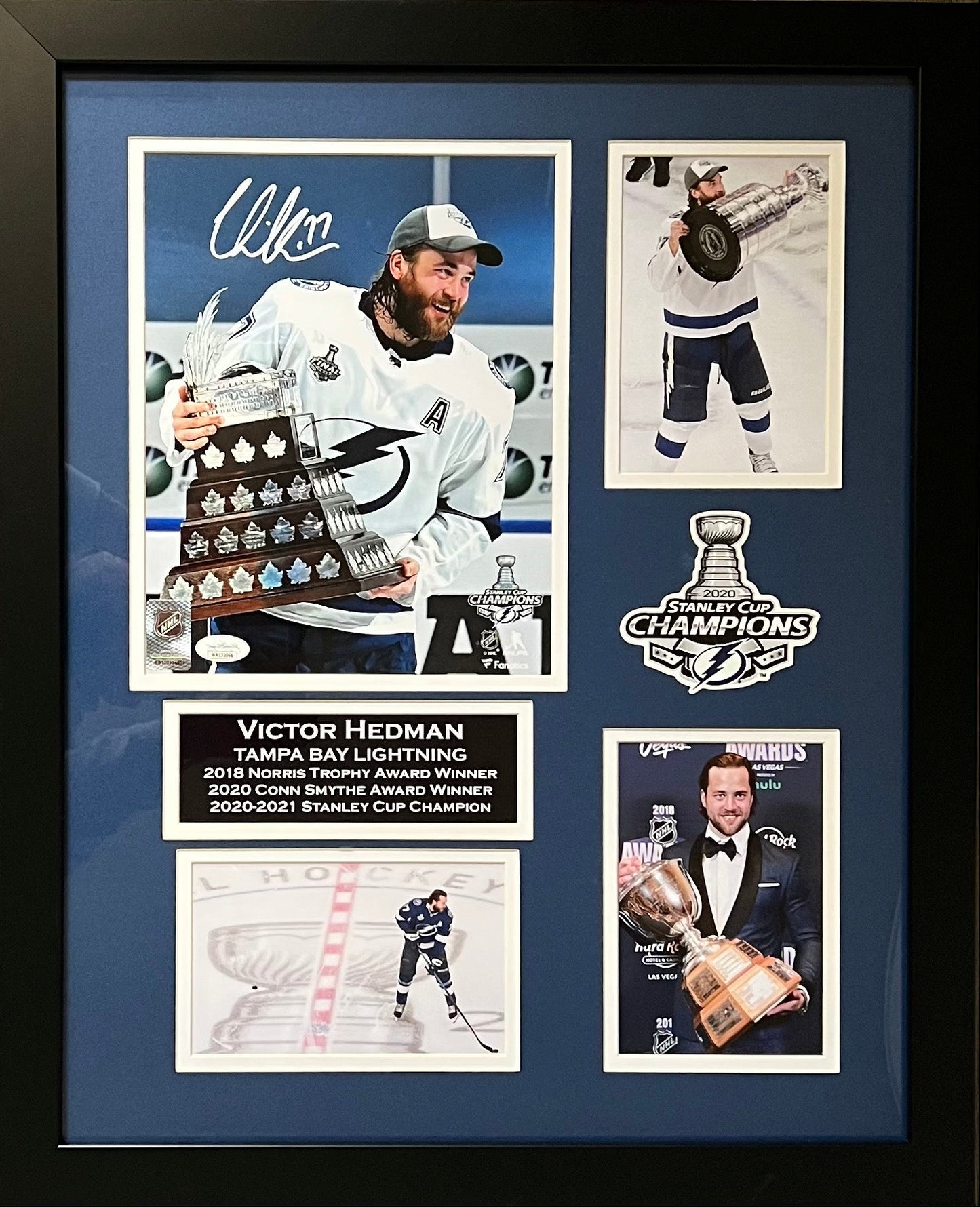 Victor Hedman autographed signed framed 8x10 photos Tampa Bay Lightning JSA COA