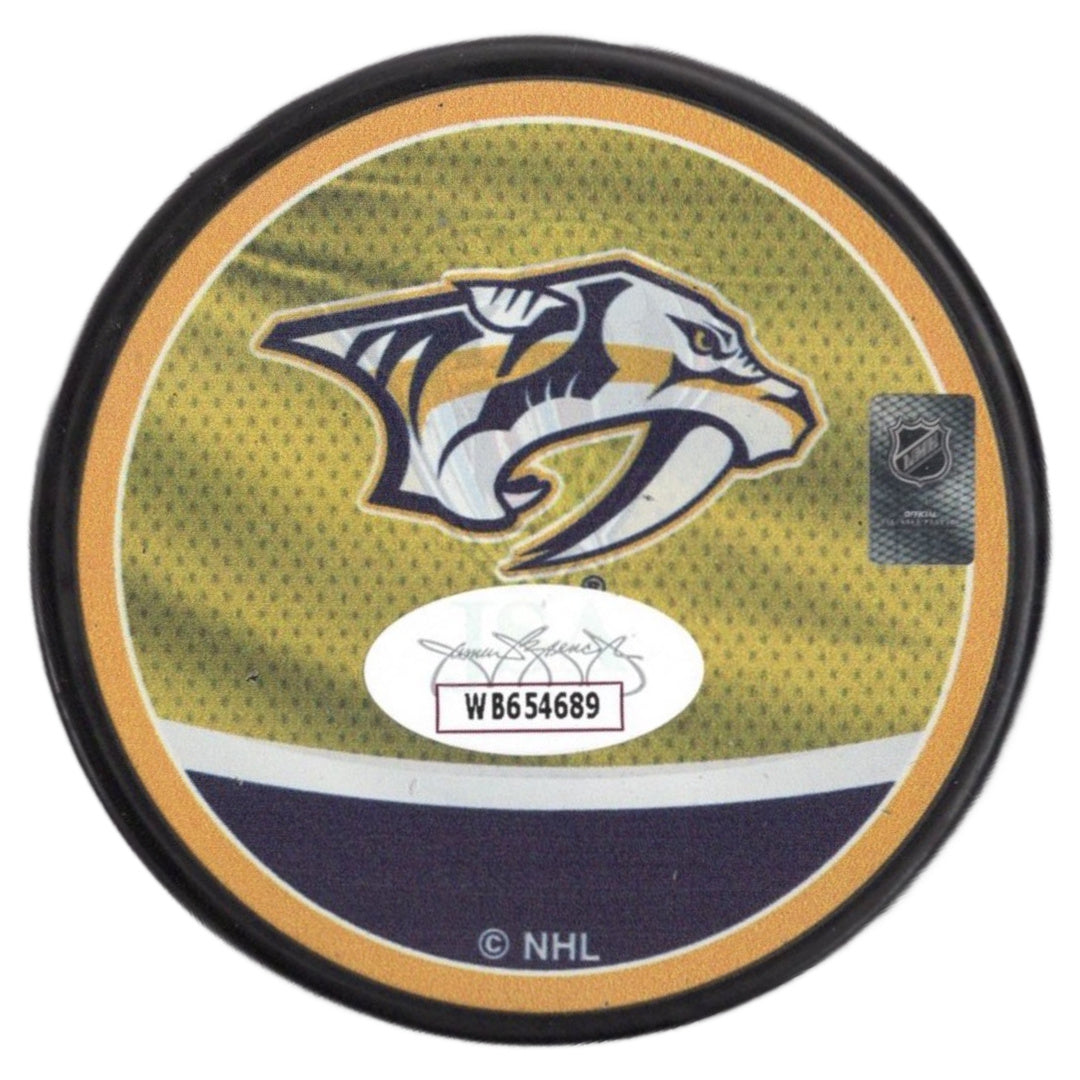 Roman Josi autographed signed Retro Reverse puck NHL Nashville Predators JSA COA