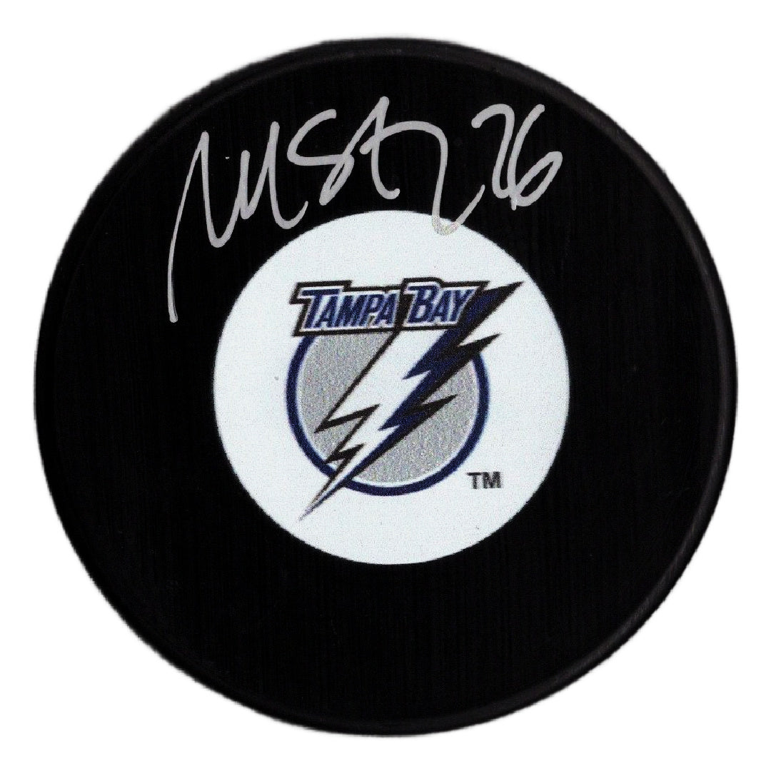 Martin St. Louis autographed signed puck Tampa Bay Lightning JSA COA
