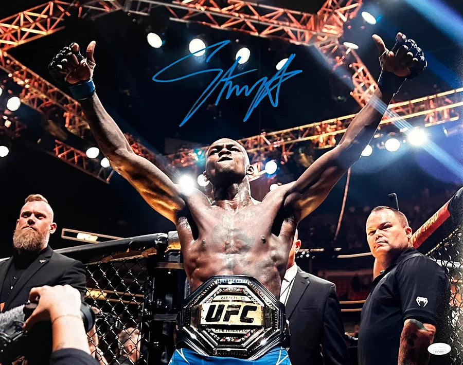 Israel Adesanya Signed 16x20 UFC Photo - JSA