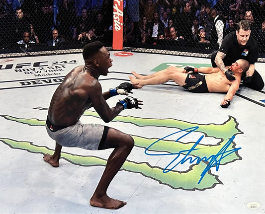 Israel Adesanya Signed 16x20 UFC Photo - JSA Authenticated