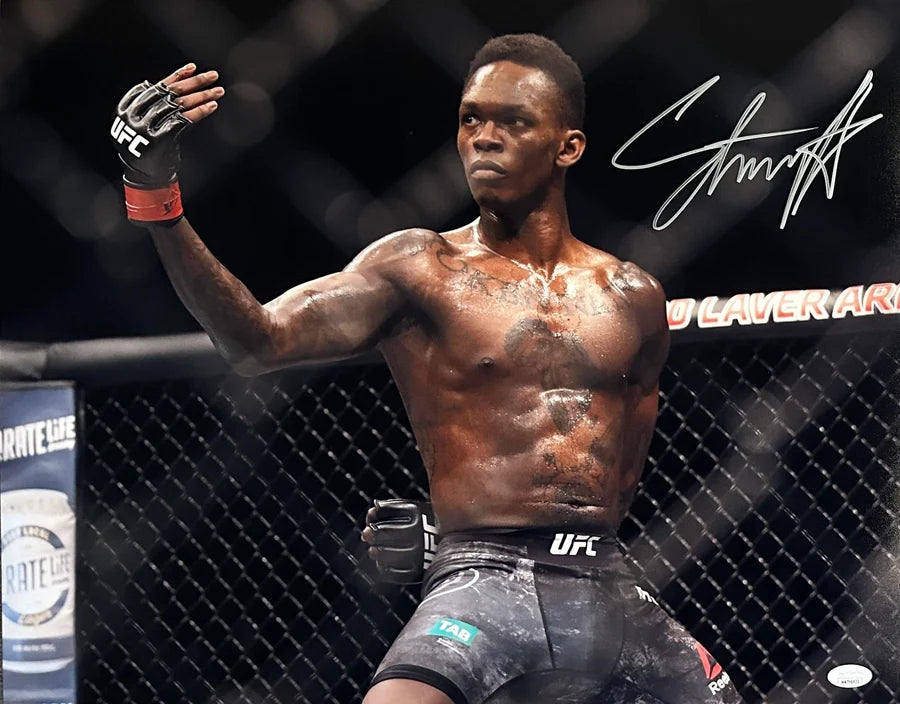 Israel Adesanya Signed 16x20 UFC Photo - JSA