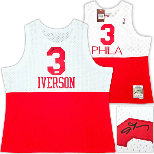 Allen Iverson Signed Mitchell & Ness 2003-04 HWC Swingman Philadelphia 76ers  Jersey - Beckett
