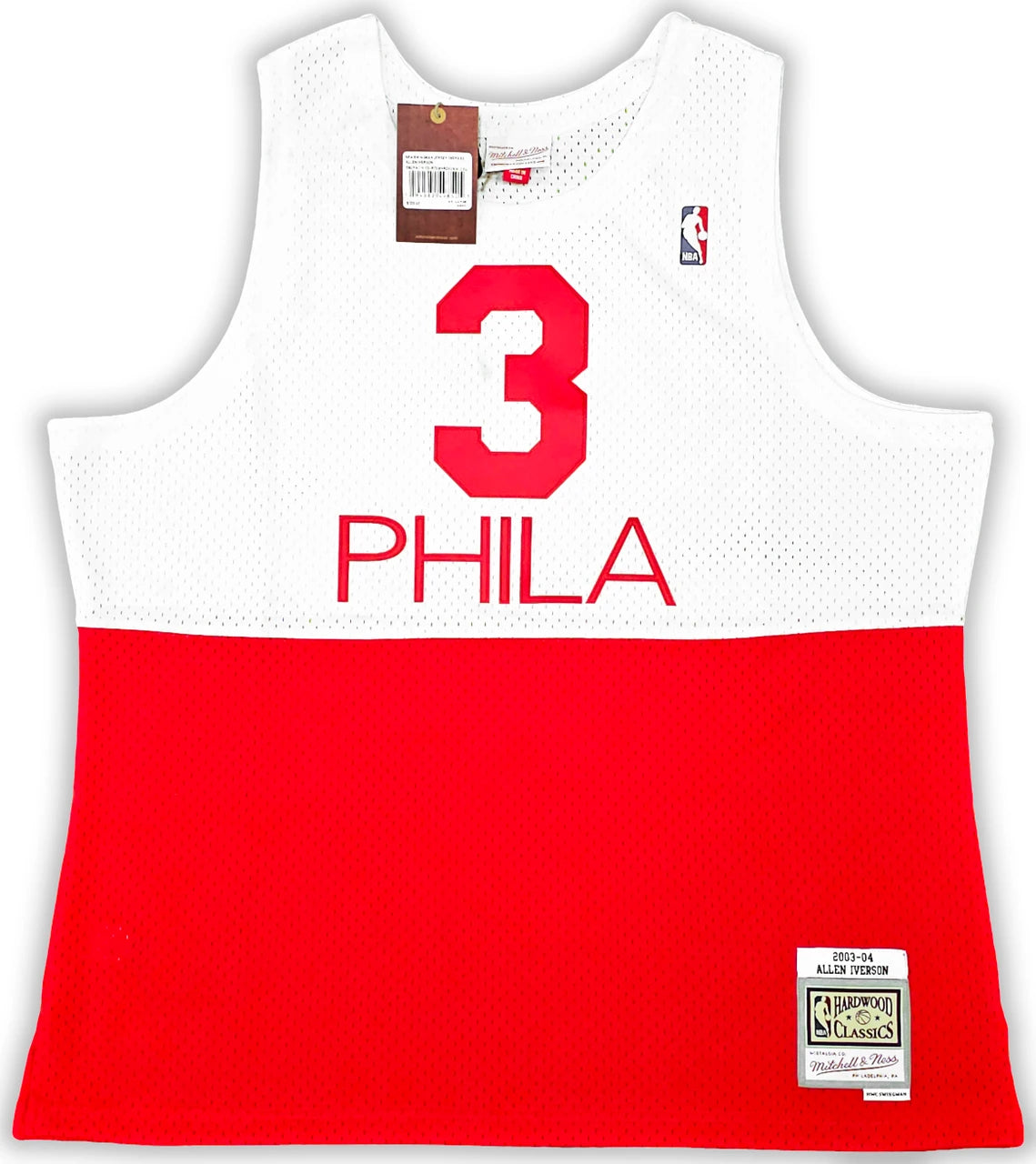 Allen Iverson Signed Mitchell & Ness 2003-04 HWC Swingman Philadelphia 76ers  Jersey - Beckett