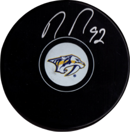Ryan Johansen autographed signed puck NHL Nashville Predators PSA COA Witness