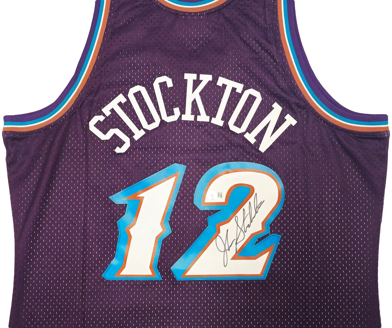 John Stockton Signed Authentic Mitchell & Ness 1996-97 Hardwood Classic Swingman Jersey - Beckett