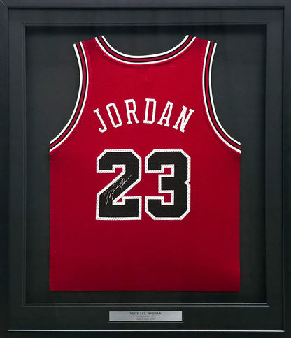 Michael Jordan Signed Framed Chicago BullJersey - Beckett