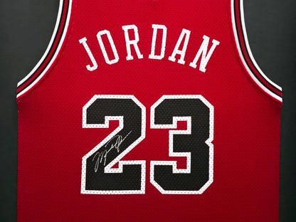 Michael Jordan Signed Framed Chicago BullJersey - Beckett