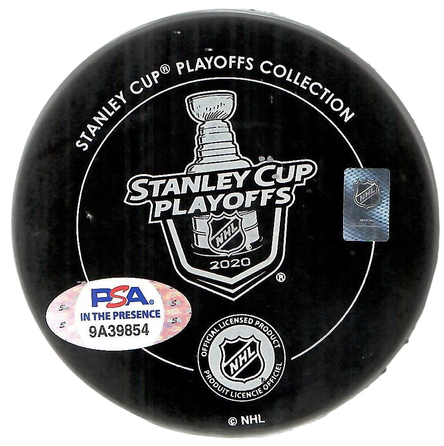 Mathieu Joseph autographed signed Stanley Cup puck Tampa Bay Lightning PSA COA