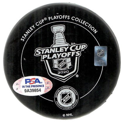 Mathieu Joseph autographed signed Stanley Cup puck Tampa Bay Lightning PSA COA