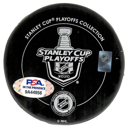 Mathieu Joseph autograph inscribed Stanley Cup puck Tampa Bay Lightning PSA COA