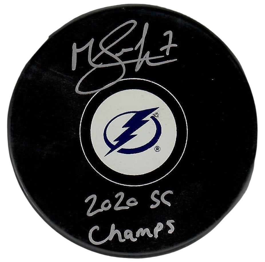 Mathieu Joseph autographed signed inscribed puck NHL Tampa Bay Lightning PSA COA
