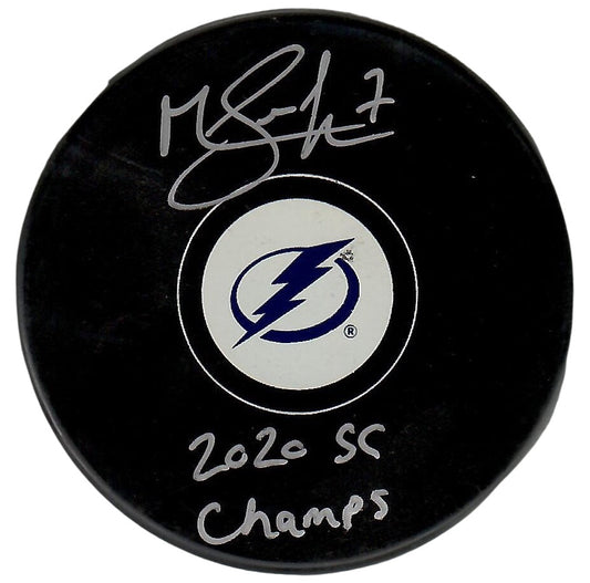 Mathieu Joseph autographed signed inscribed puck NHL Tampa Bay Lightning PSA COA