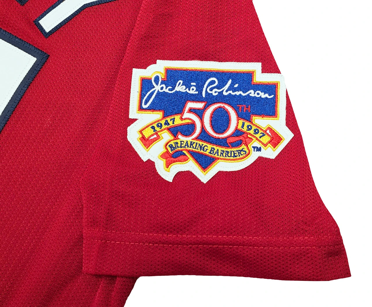 Ken Griffey Jr. Signed Mitchell & Ness 1997 All Star Game Jackie Robinson Patch Jersey - Beckett