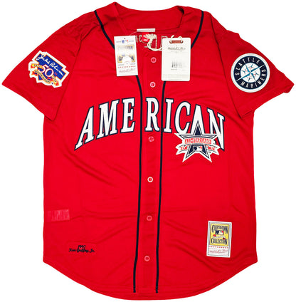 Ken Griffey Jr. Signed Mitchell & Ness 1997 All Star Game Jackie Robinson Patch Jersey - Beckett
