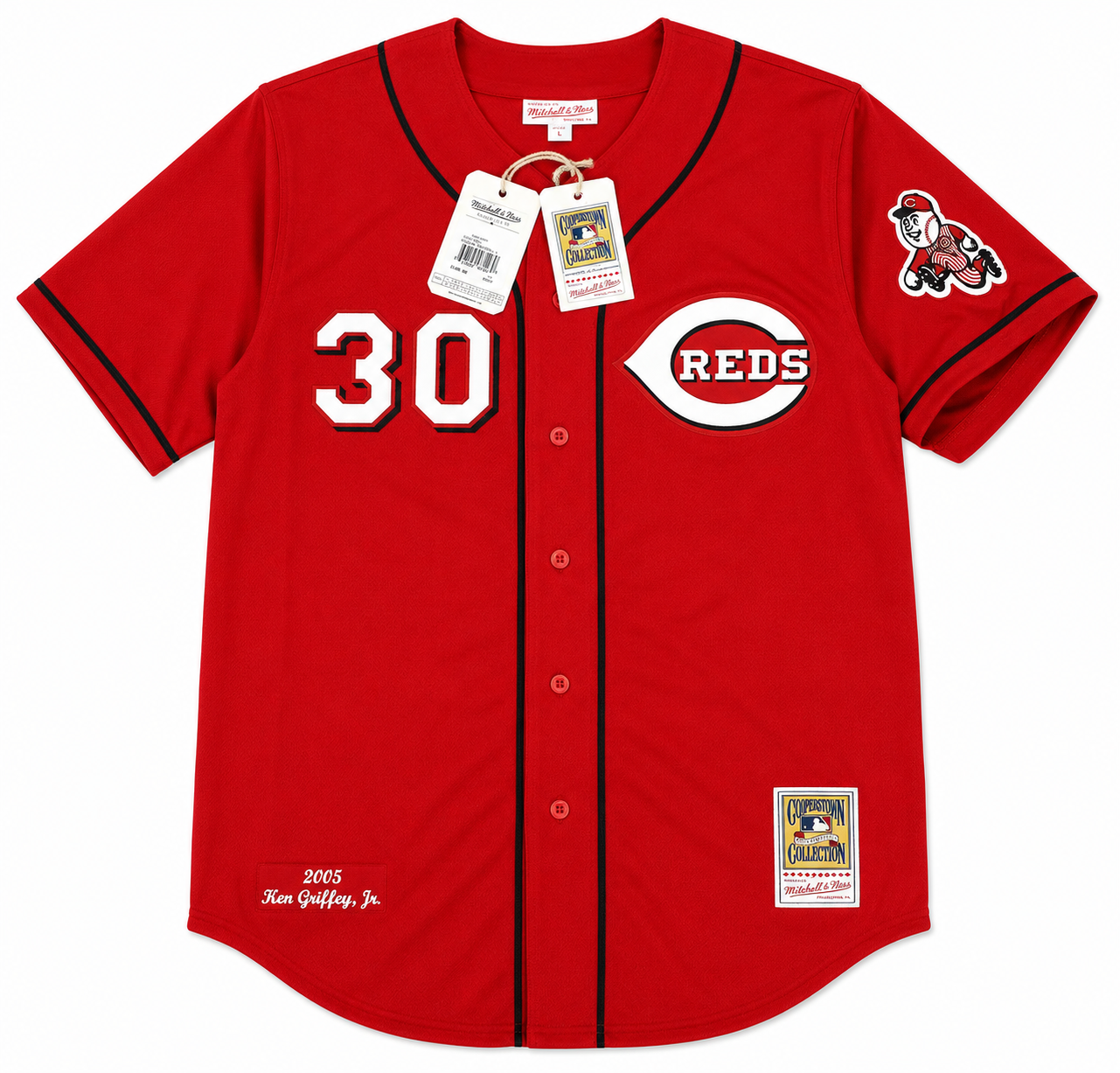 Ken Griffey Jr. Signed Mitchell & Ness Cincinnati Jersey - Beckett