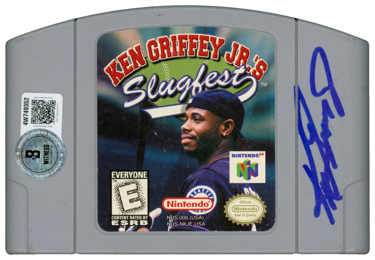 Ken Griffey Jr. Signed Ken Griffey Jr.'s Slugfest Video Game Cartridge Nintendo N64 - Beckett
