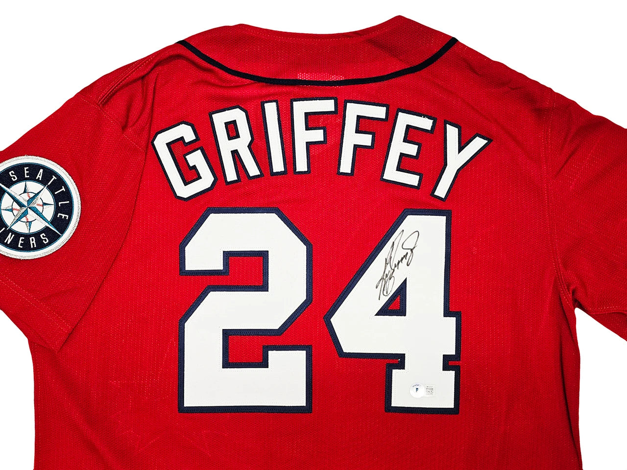 Ken Griffey Jr. Signed Mitchell & Ness 1997 All Star Game Jackie Robinson Patch Jersey - Beckett