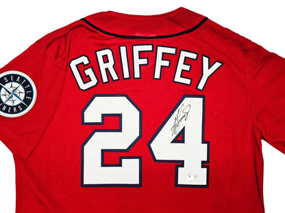 Ken Griffey Jr. Signed Mitchell & Ness 1997 All Star Game Jackie Robinson Patch Jersey - Beckett