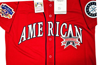 Ken Griffey Jr. Signed Mitchell & Ness 1997 All Star Game Jackie Robinson Patch Jersey - Beckett