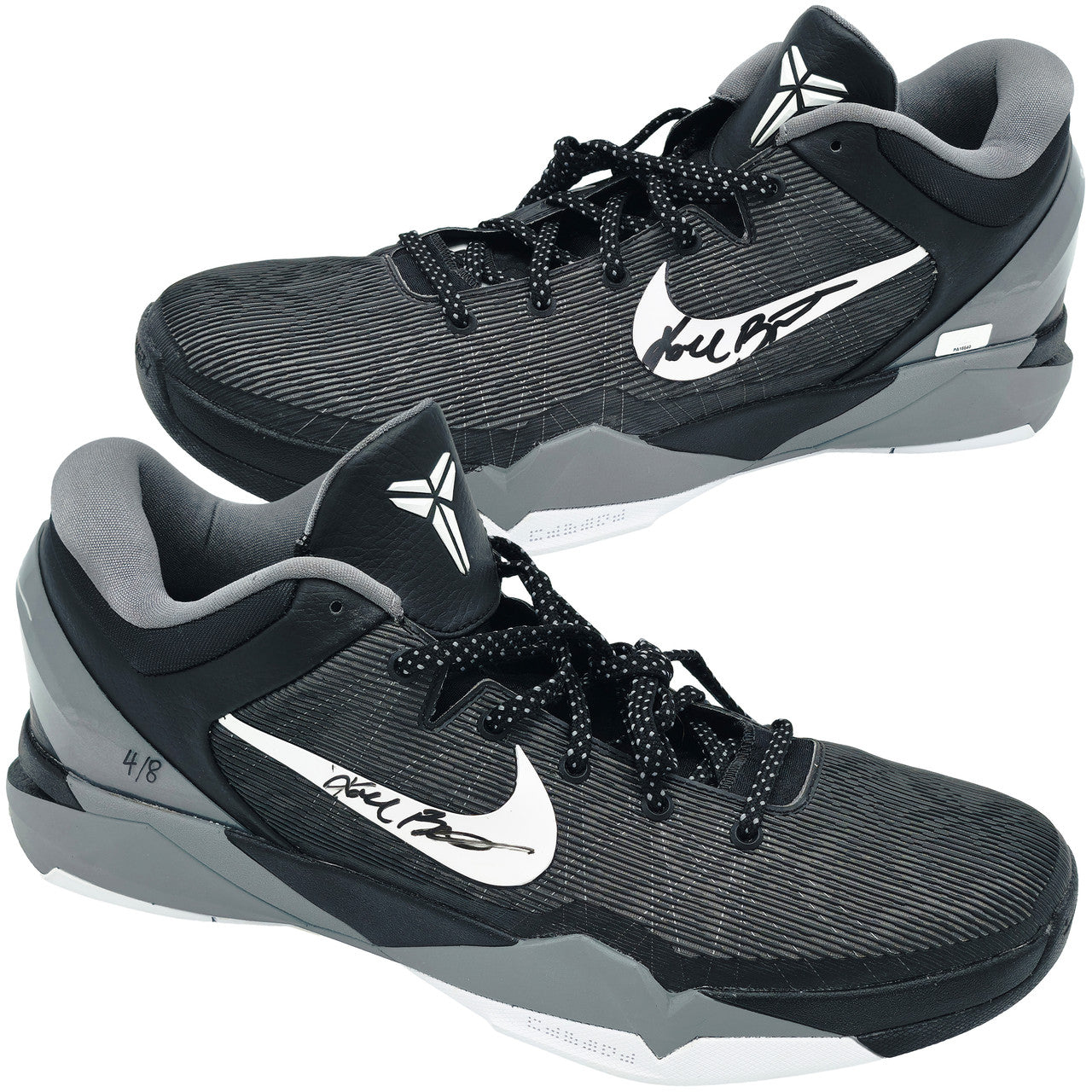 Kobe Bryant Signed Nike Kobe VII Shoes (Dual Signed) #4/8 - Panini Holo