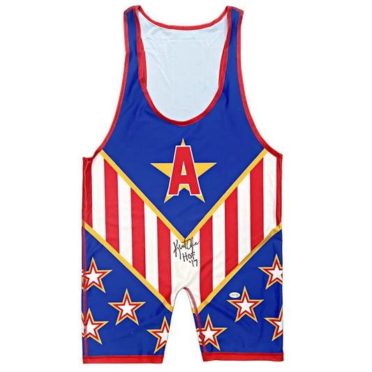 Kurt Angle Signed Inscribed HOF Leotard Singlet - JSA