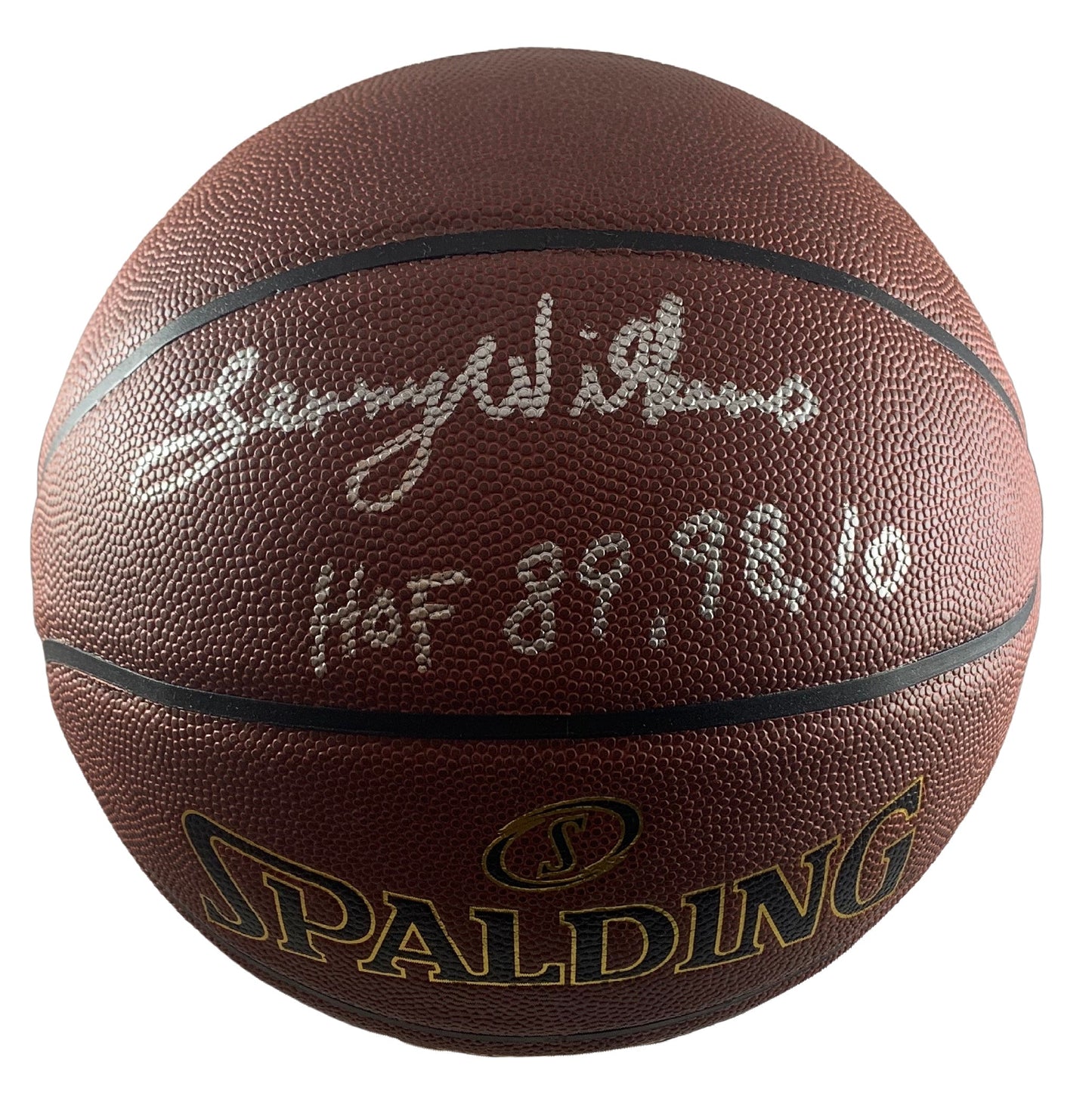 Lenny Wilkens signed inscribed basketball NBA St. Louis Hawks JSA Witness