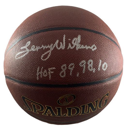 Lenny Wilkens signed inscribed basketball NBA St. Louis Hawks JSA Witness