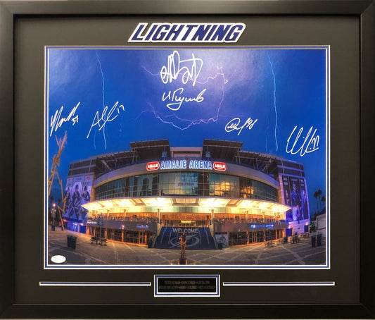 Tampa Bay Lightning Autograph 16x20 photo framed JSA Kucherov Hedman Vasilevskiy