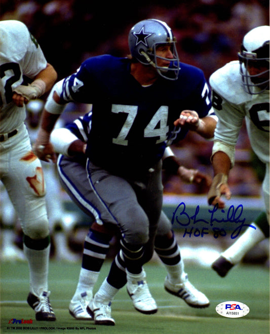 Bob Lilly autographed signed inscribed 8x10 photo NFL Dallas Cowboys PSA COA