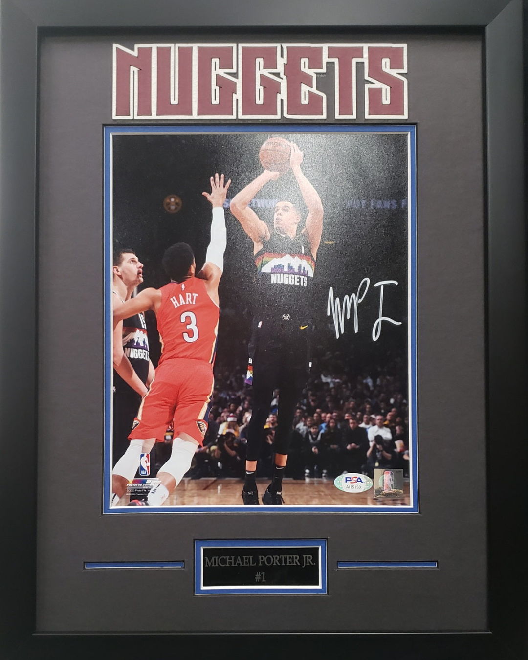 Michael Porter Jr Autographed Signed Framed 8x10 Photo NBA Denver Nuggets  PSA COA